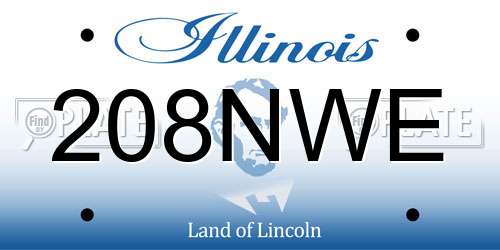 208NWE Illinois License Plate