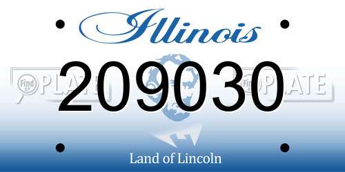 209030 Illinois License Plate