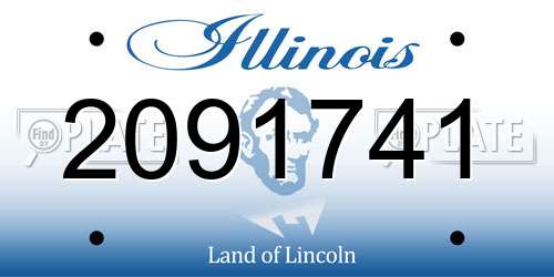 2091741 Illinois License Plate