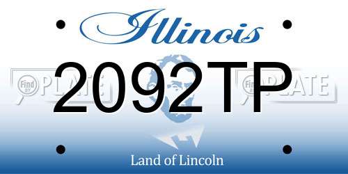 2092TP Illinois License Plate