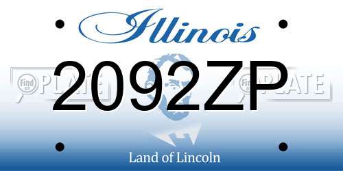 2092ZP Illinois License Plate