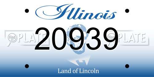 20939 Illinois License Plate