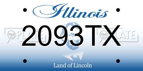 2093TX Illinois License Plate