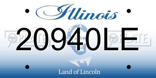 20940LE Illinois License Plate