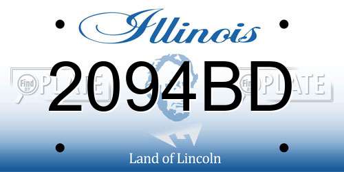 2094BD Illinois License Plate