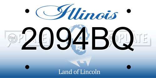 2094BQ Illinois License Plate