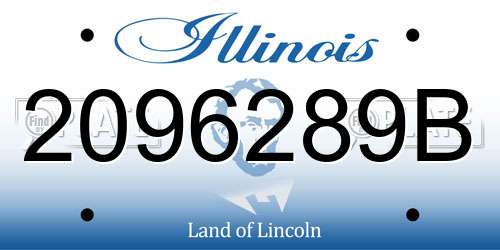 2096289B Illinois License Plate