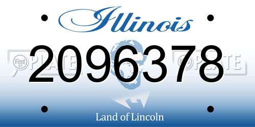 2096378 Illinois License Plate
