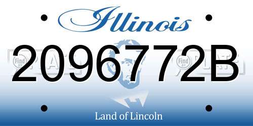 2096772B Illinois License Plate