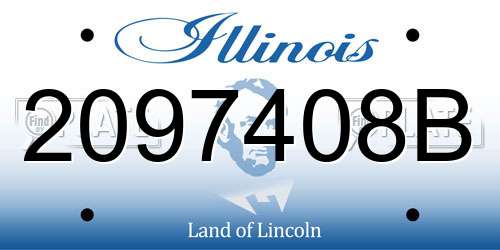 2097408B Illinois License Plate