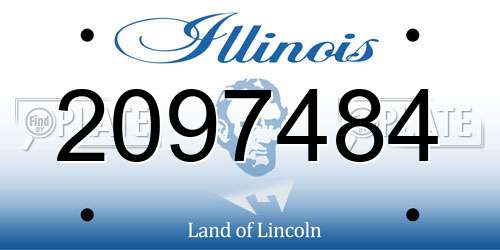 2097484 Illinois License Plate