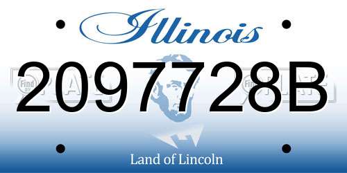 2097728B Illinois License Plate