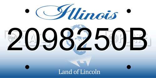 2098250B Illinois License Plate