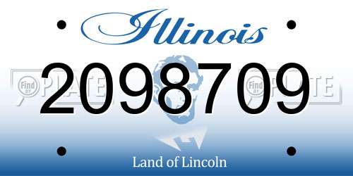 2098709 Illinois License Plate