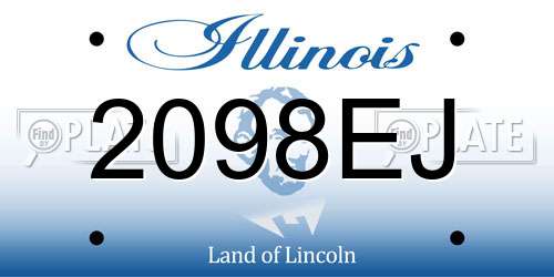 2098EJ Illinois License Plate