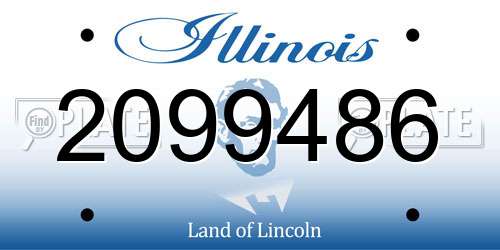 2099486 Illinois License Plate