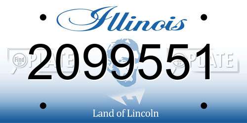 2099551 Illinois License Plate