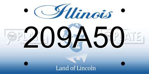 209A50 Illinois License Plate