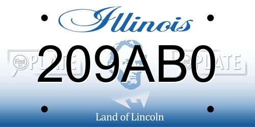 209AB0 Illinois License Plate