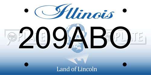 209ABO Illinois License Plate