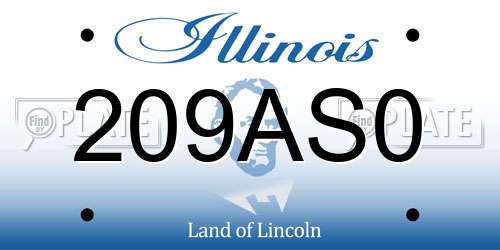 209AS0 Illinois License Plate