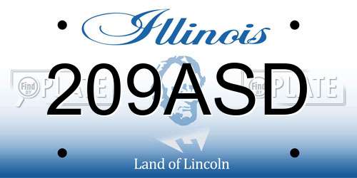 209ASD Illinois License Plate