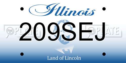 209SEJ Illinois License Plate