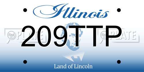 209TTP Illinois License Plate