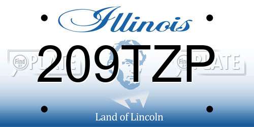 209TZP Illinois License Plate