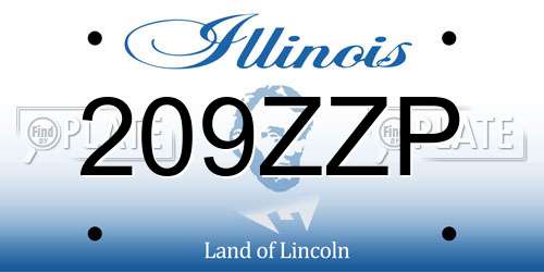 209ZZP Illinois License Plate