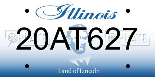 20AT627 Illinois License Plate