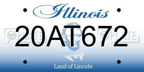 20AT672 Illinois License Plate