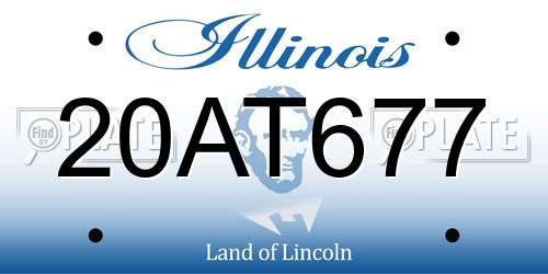 20AT677 Illinois License Plate