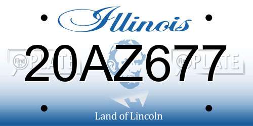 20AZ677 Illinois License Plate