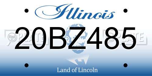 20BZ485 Illinois License Plate