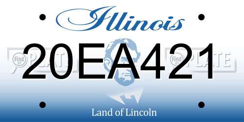 20EA421 Illinois License Plate