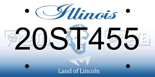 20ST455 Illinois License Plate