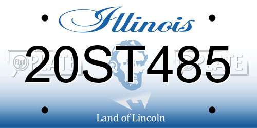 20ST485 Illinois License Plate