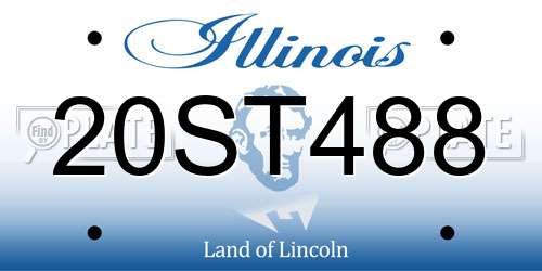 20ST488 Illinois License Plate