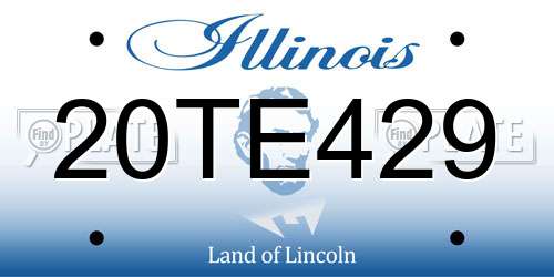 20TE429 Illinois License Plate