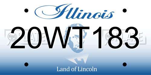 20WT183 Illinois License Plate