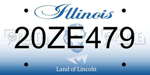 20ZE479 Illinois License Plate