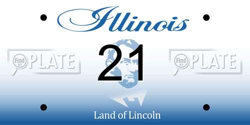 21 Illinois License Plate