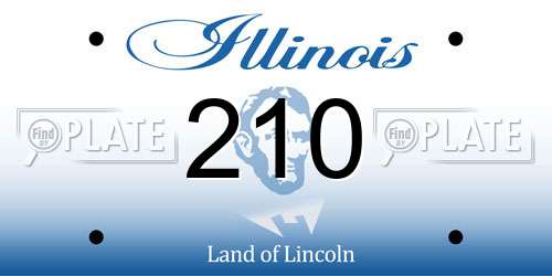 210 Illinois License Plate