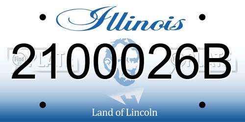 2100026B Illinois License Plate