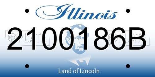 2100186B Illinois License Plate