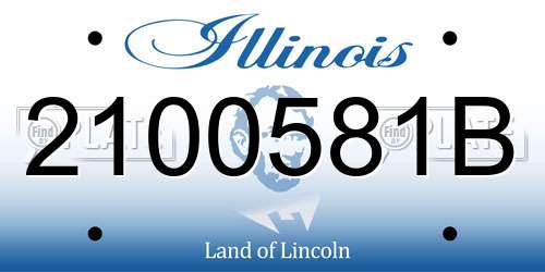 2100581B Illinois License Plate