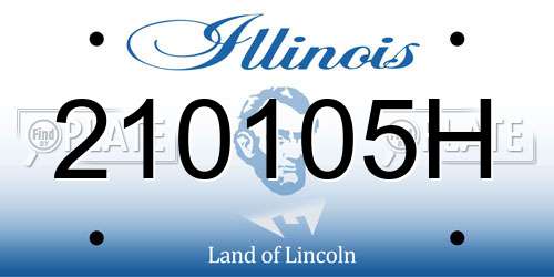 210105H Illinois License Plate