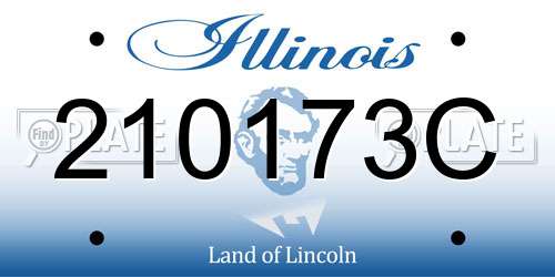 210173C Illinois License Plate