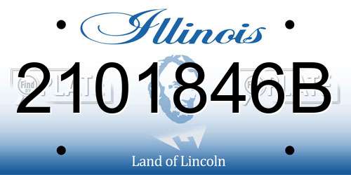 2101846B Illinois License Plate